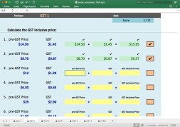 Preview of GST - electronic worksheet