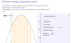 Screenshot of Definite Integral Approximations