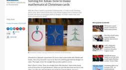 Screenshot of Solving for Xmas: how to make mathematical Christmas cards