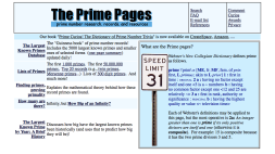 Screenshot of The Prime Pages