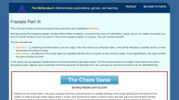 Screenshot of The Chaos Game and Fractals from points