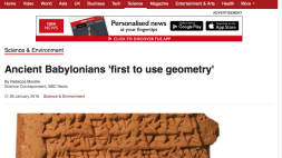 Screenshot of Ancient Babylonians ‘first to use geometry’