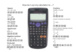 Preview of How do I use my calculator to? [Casio FX-82 AU PLUS II]