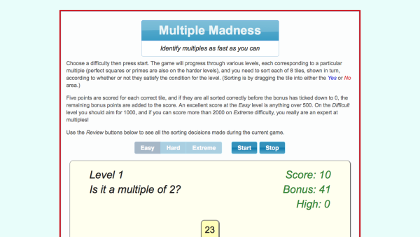 Screenshot of Multiple Madness