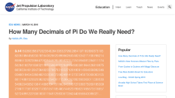 Screenshot of How Many Decimals of Pi Do We Really Need?