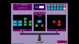 Screenshot of Model and solve algebra equations