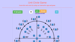 Screenshot of Unit Circle Game