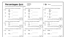 Preview of Percentages Diagnostic