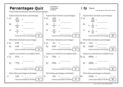 Preview of Percentages Diagnostic