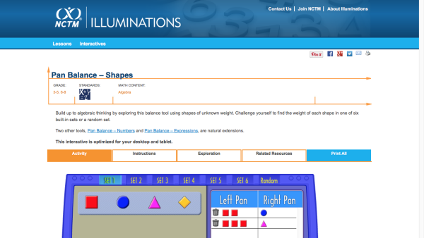 Screenshot of Pan Balance - Shapes