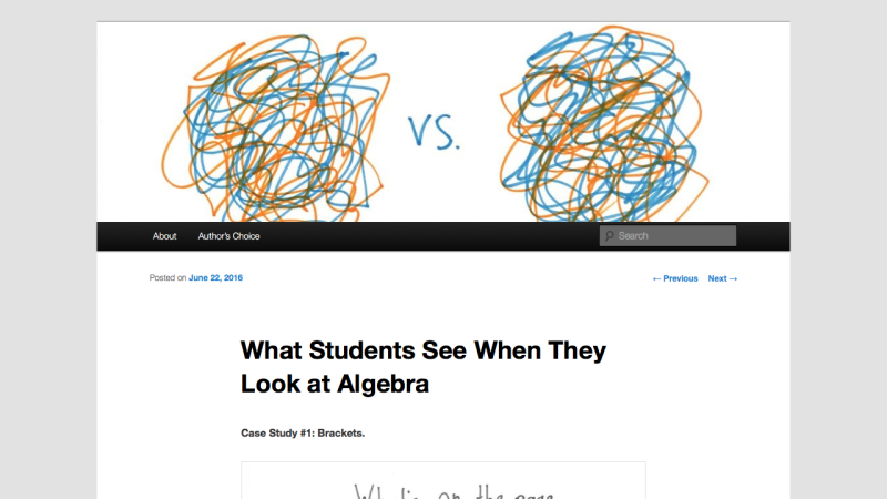 Screenshot of What Students See When They Look at Algebra