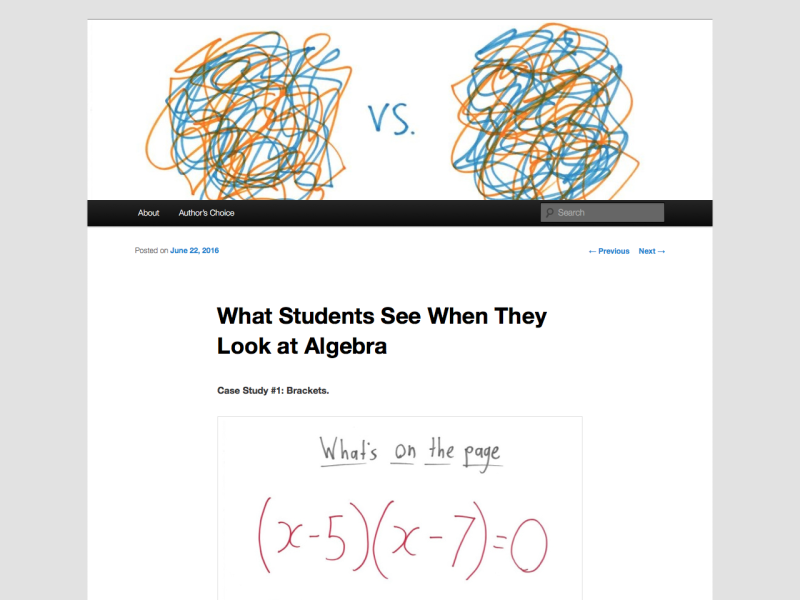 What Students See When They Look at Algebra - MathsLinks