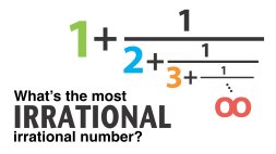 Screenshot of Infinite fractions and the most irrational number