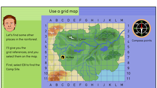 Screenshot of Rainforest: use a grid map