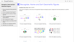 Screenshot of Recognize, Name and Sort Geometric Figures