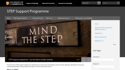 Screenshot of STEP support programme