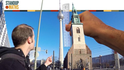 Screenshot of Measuring the Berlin TV Tower with a ruler