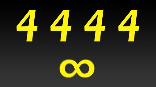 Screenshot of The Four 4s - Numberphile