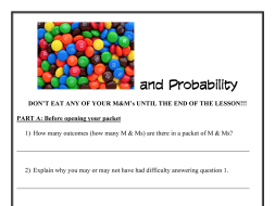 Preview of M&Ms and Probability