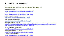 Screenshot of Year 12 HSC General 2 Maths Video List