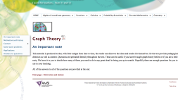 Screenshot of Graph Theory - AMSI Maths Modules