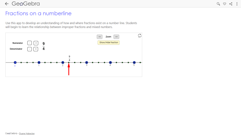 Fractions on a numberline - MathsLinks