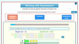 Screenshot of Algebra Tiles