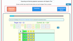 Screenshot of Algebra Tiles