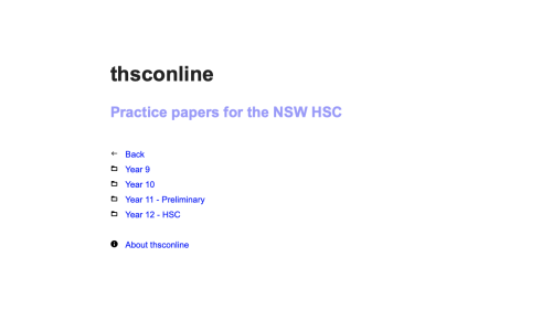 Screenshot of thsconline