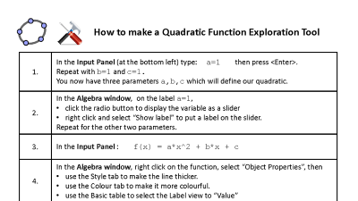 Preview of How to make a Quadratic Function Exploration Tool