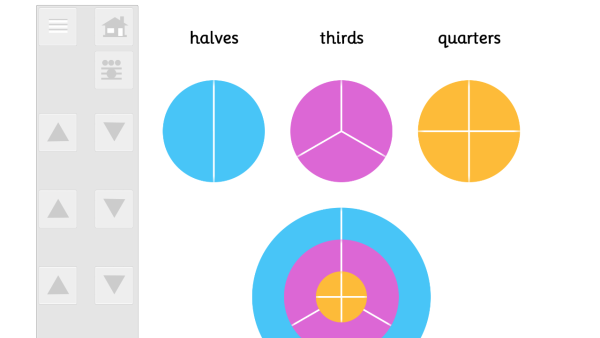 Screenshot of Fraction Board