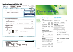 Preview of Reading household water bill