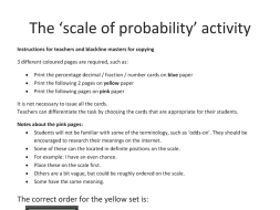Preview of The ‘scale of probability’ activity