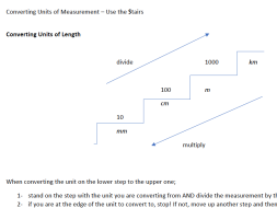 Preview of Converting Units of Measurement – Use the Stairs