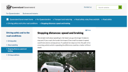 Screenshot of Stopping distances: speed and braking