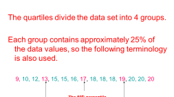 Preview of Quartiles and the interquartile range