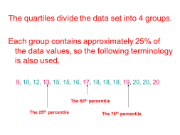 Preview of Quartiles and the interquartile range