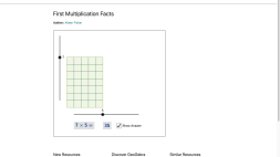 Screenshot of First Multiplication Facts