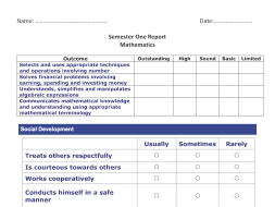 Preview of Student Report Reflection