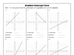 Preview of Gradient-intercept form