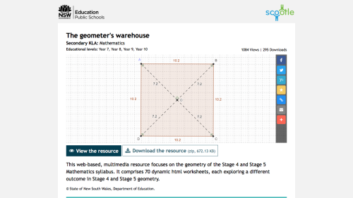 Screenshot of The geometer’s warehouse