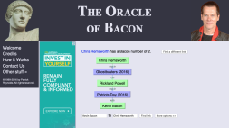 Screenshot of Oracle of Bacon