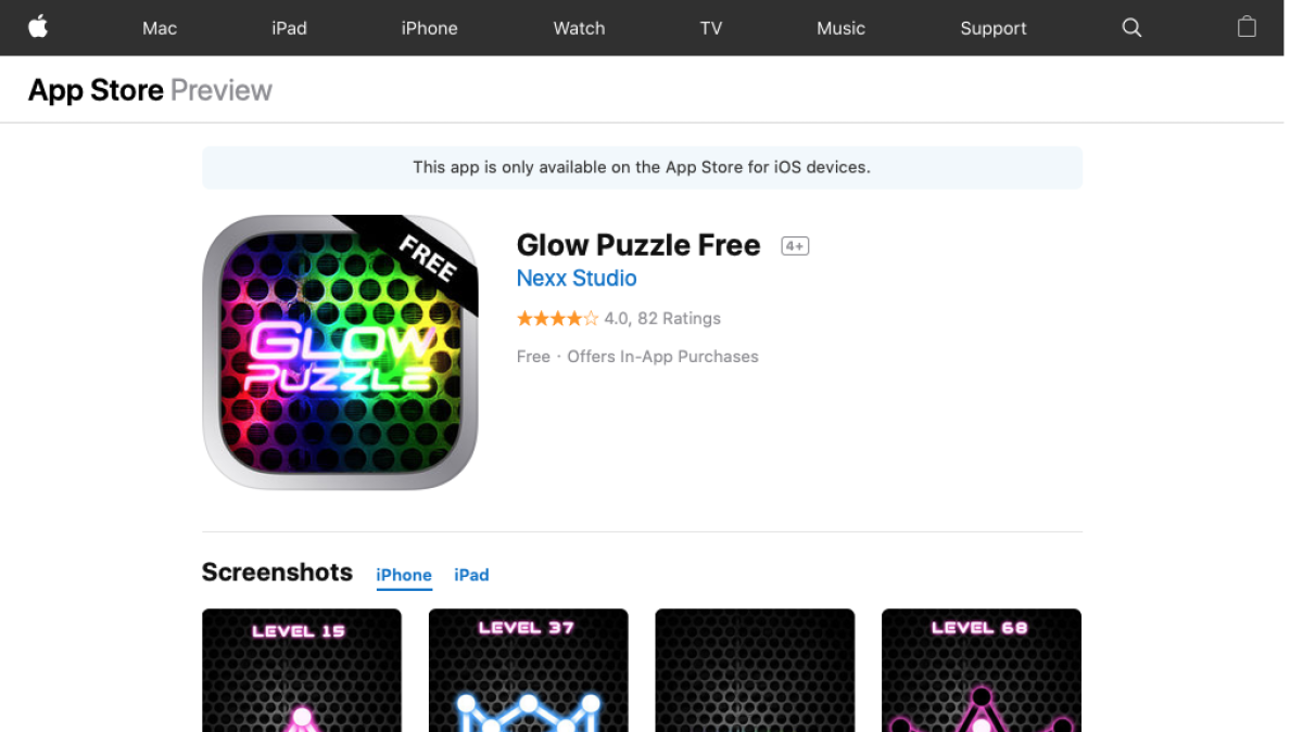 Screenshot of Glow Puzzle