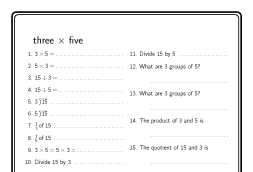 Preview of More… Times table practice