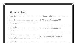 Preview of More… Times table practice