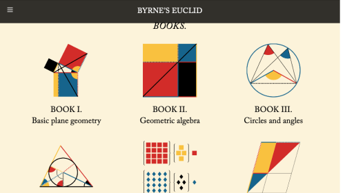 Screenshot of Byrne’s Euclid