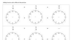 Preview of Adding fractions with a different denominator