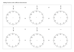 Preview of Adding fractions with a different denominator