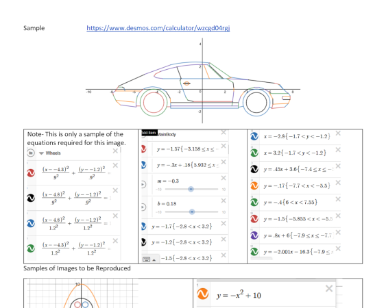 Preview of Year 10 Ext DESMOS Graphing Assignment