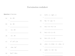 Preview of Factorisation